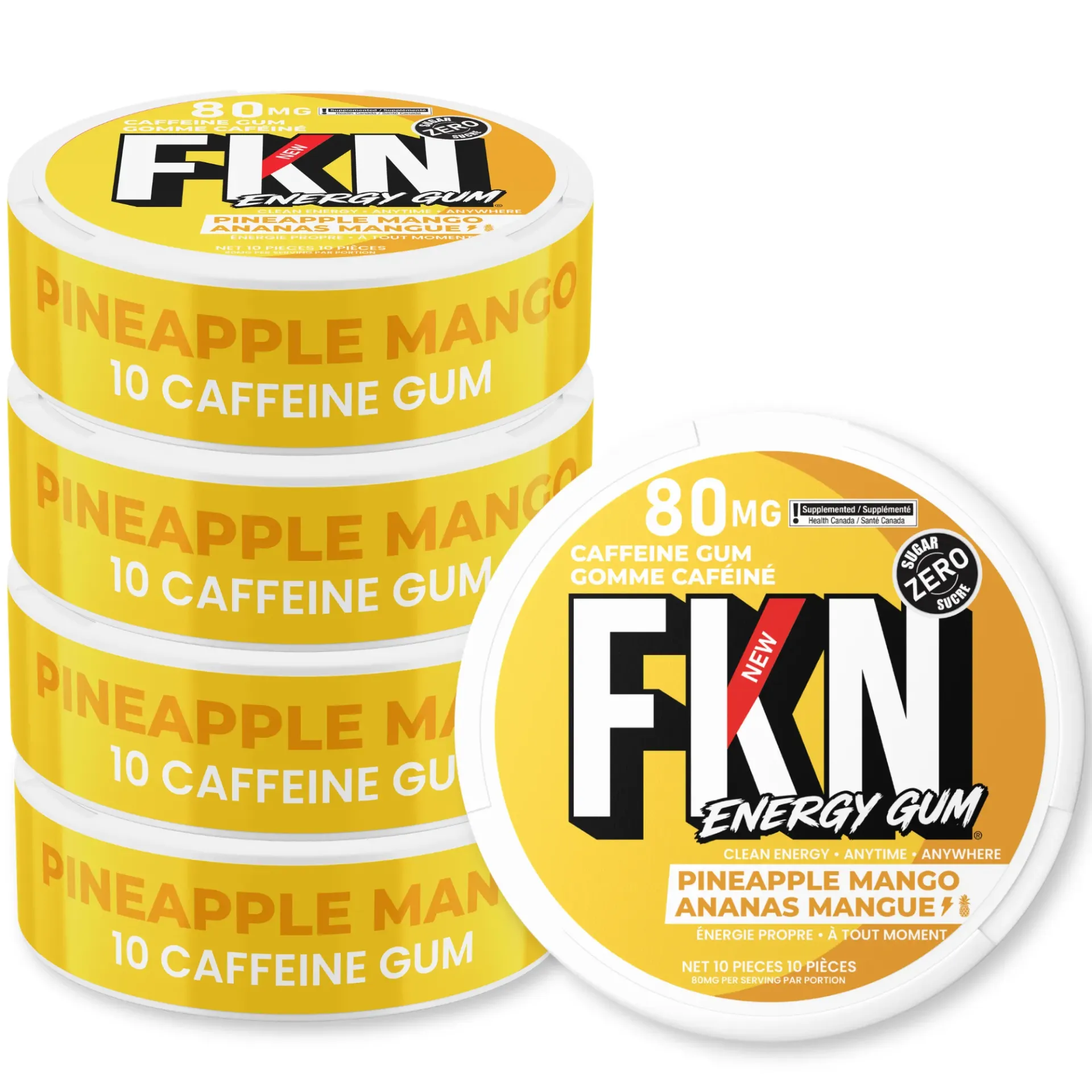 FKN Caffeine Gum (Pineapple Mango) 80MG